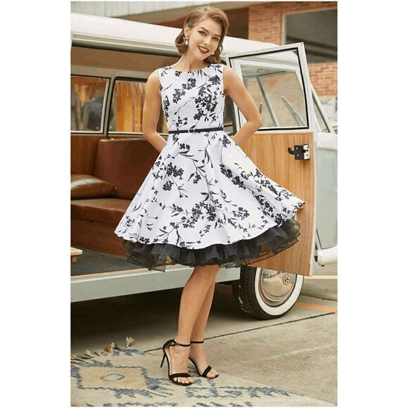 🖤🤍 2PCS Bundle Petticoats Pinup 1950s Rockabilly Tutu Crinoline Underskirt NEW - Picture 14 of 14